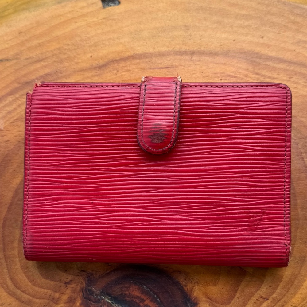LV  Vintage LV Red Epi Coin Wallet